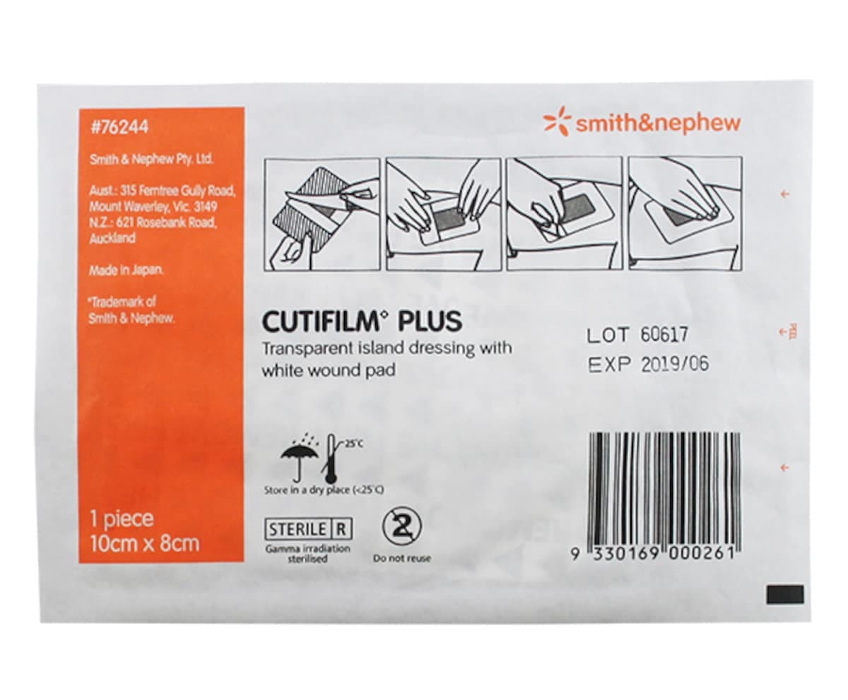 Cutifilm Plus Waterproof Dressing White 8Cm X 10Cm Single By Smith & Nephew