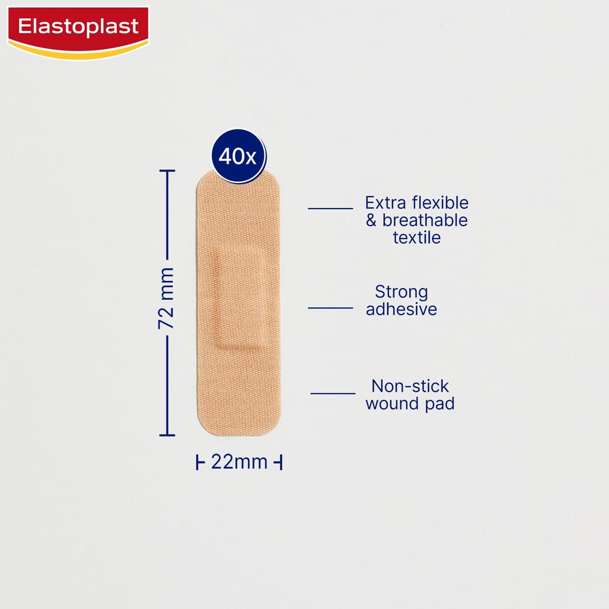 Thumbnail Elastoplast Flexible Fabric Breathable Strips 40 Pack