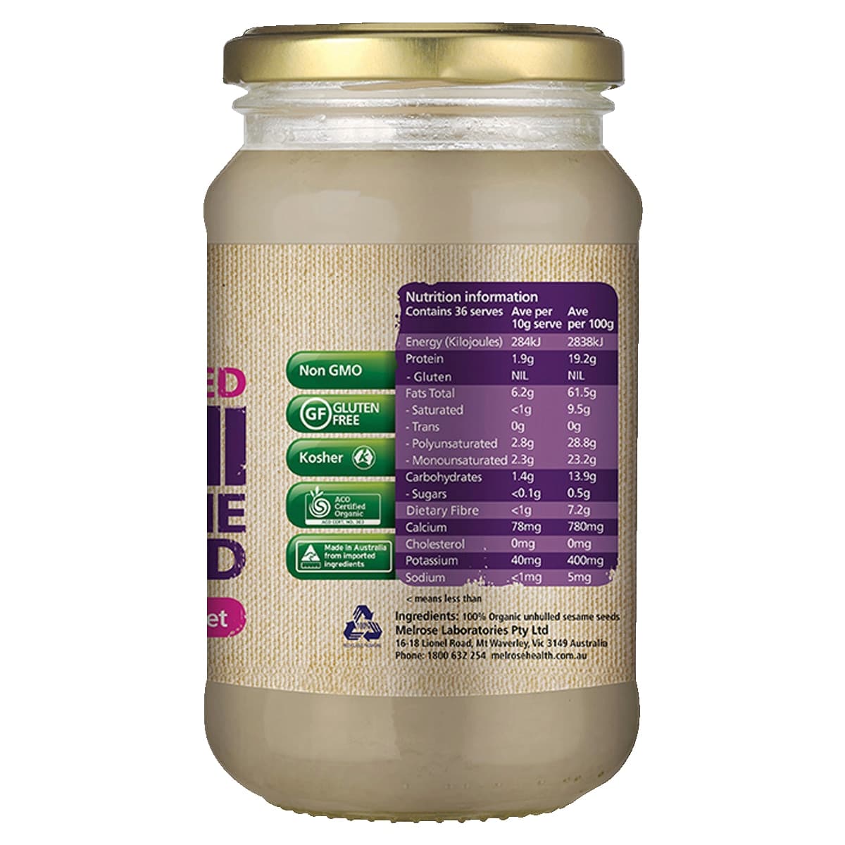 Thumbnail Melrose Organic Tahini Unhulled 365G