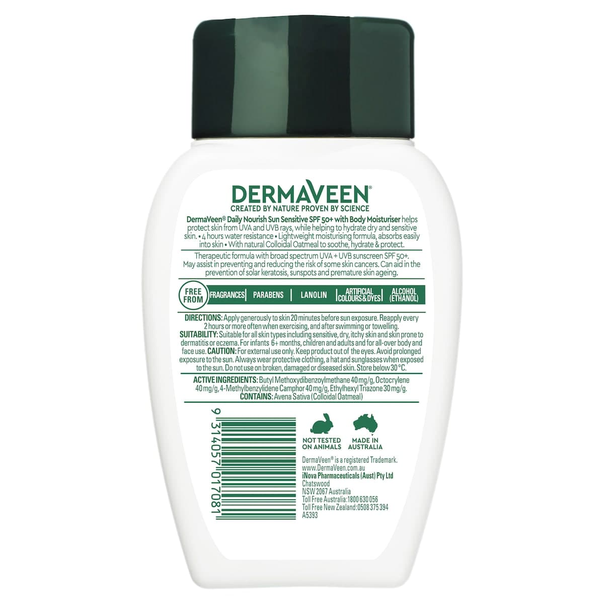 Thumbnail Dermaveen Daily Nourish Sun Sensitive Body Moisturiser Spf50+ 250G