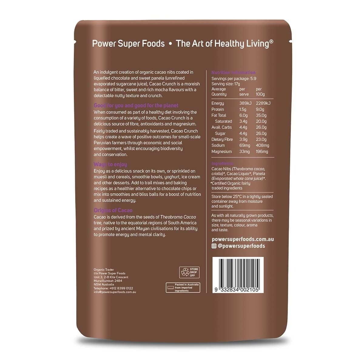 Thumbnail Power Super Foods Cacao Crunch Sweet Nibs 100G