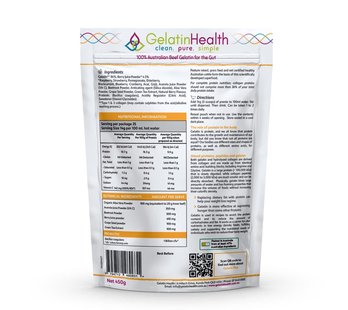 Thumbnail Gelatin Health Gelatin Plus 450G