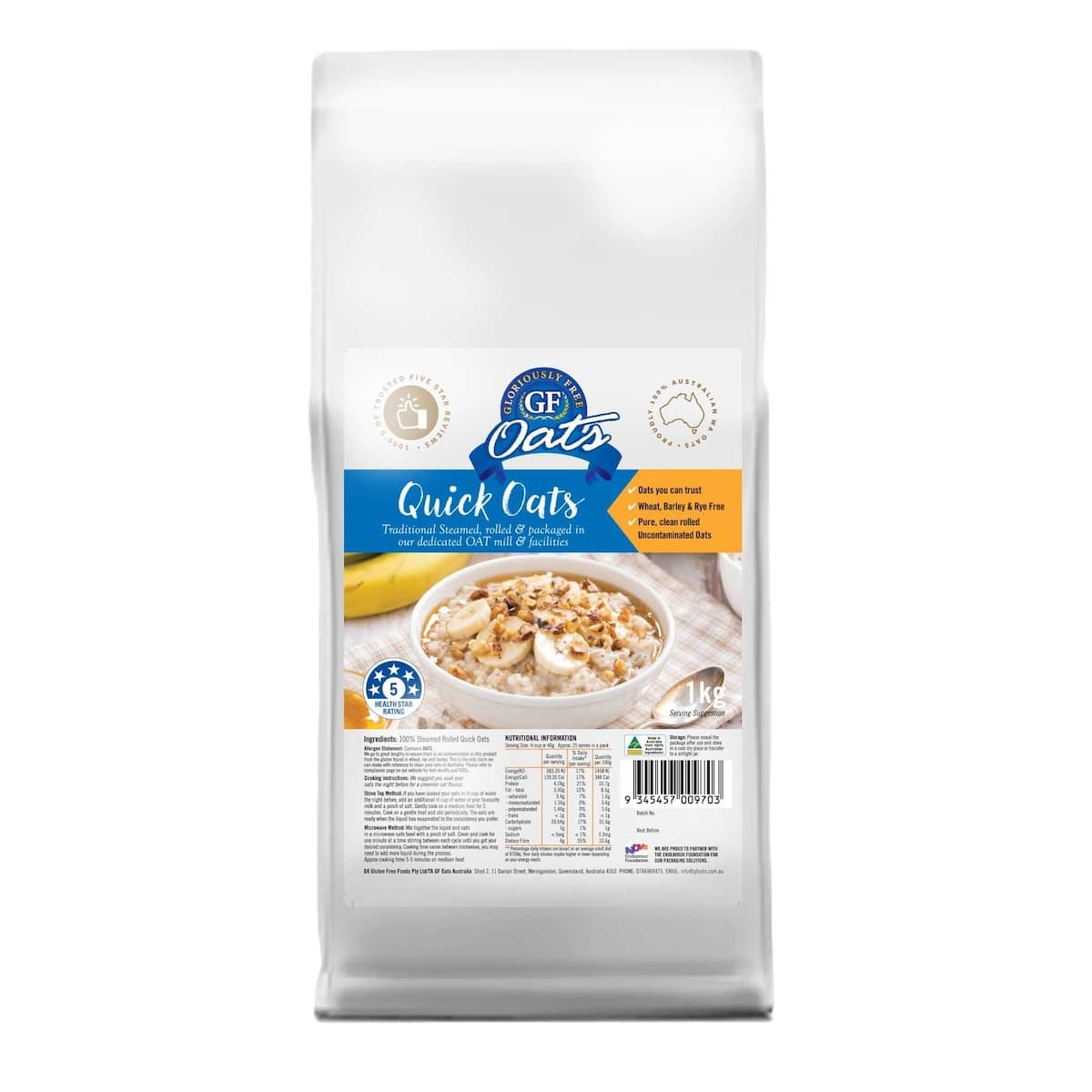 Thumbnail Gloriously Free Quick Oats 450G