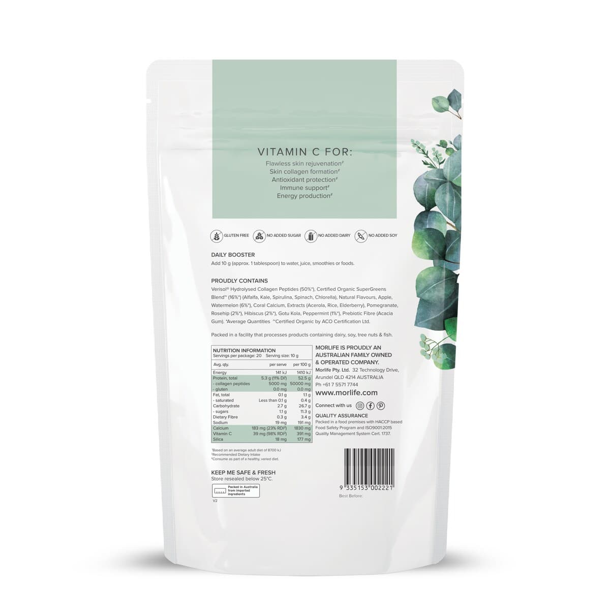 Thumbnail Morlife Beauty Greens Watermelon Mint 200G