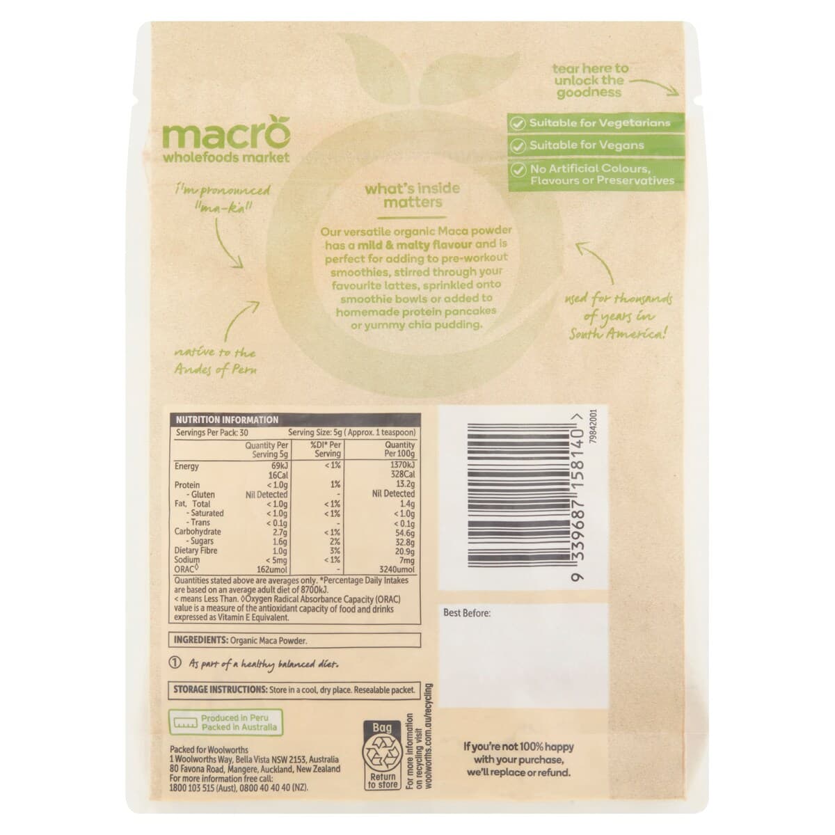 Thumbnail Macro Organic Maca Powder 150G