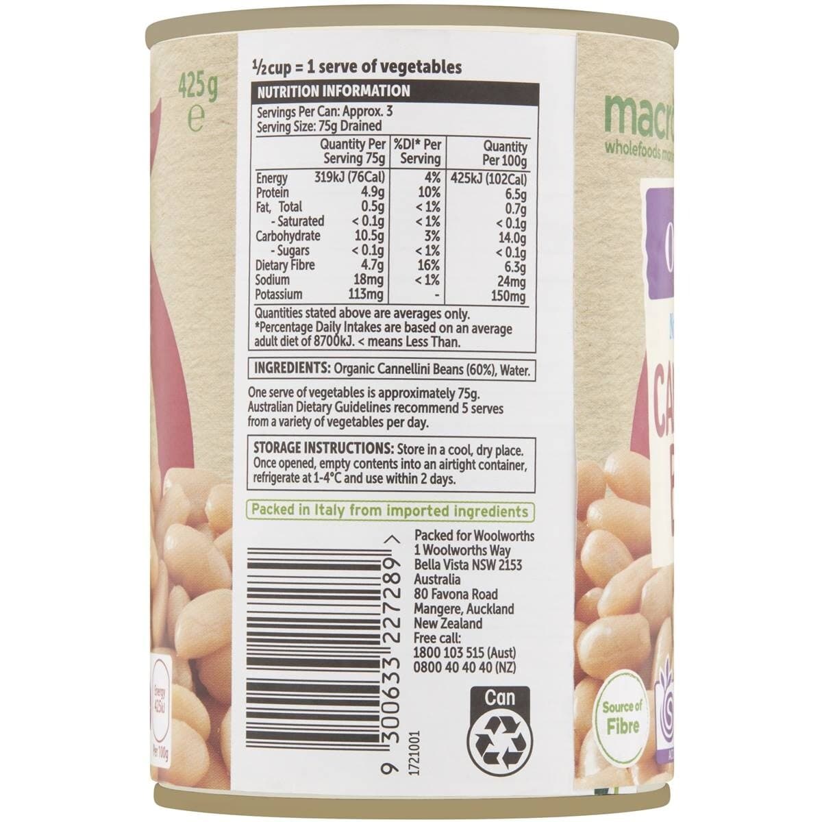 Thumbnail Macro Organic Cannellini Beans 425G