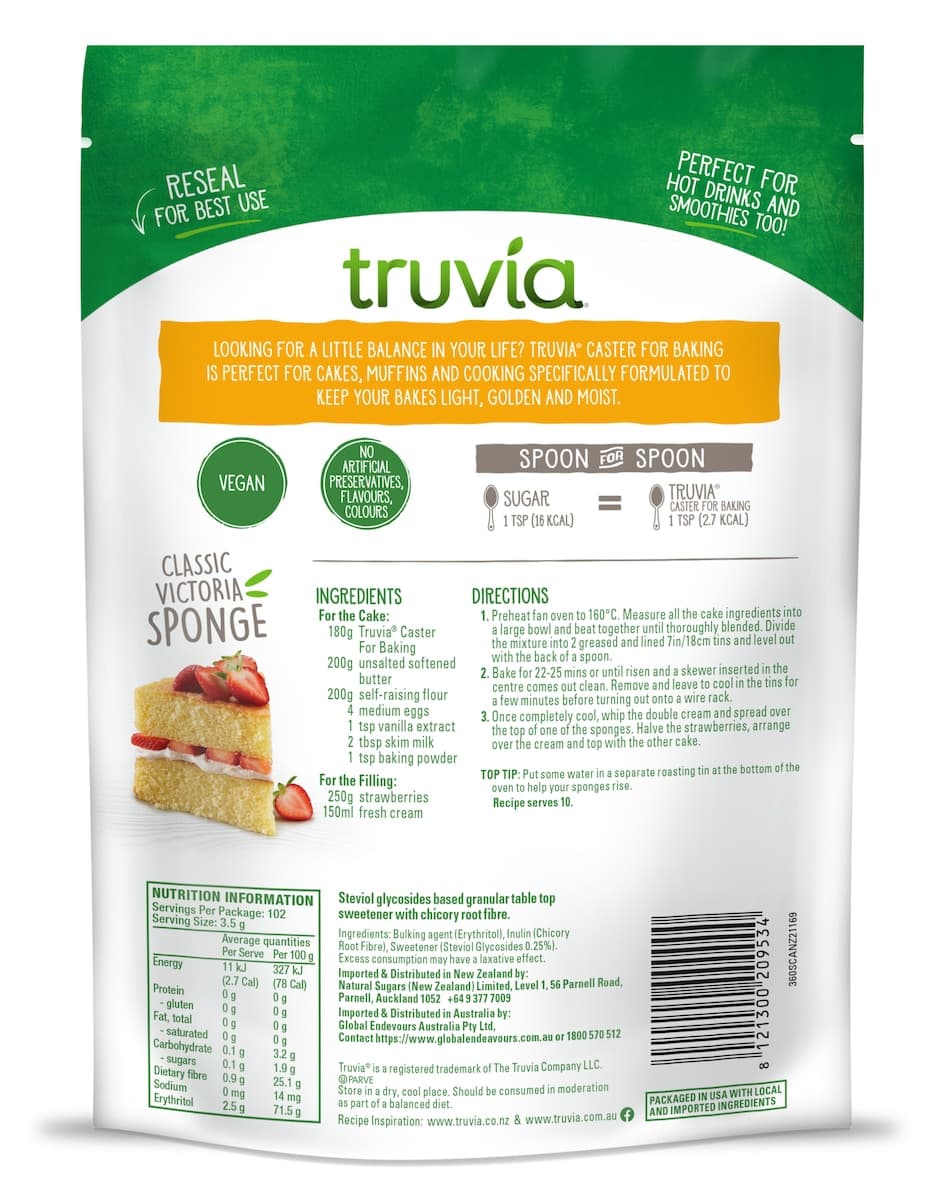 Thumbnail Truvia For Baking Caster Sweetener 360G