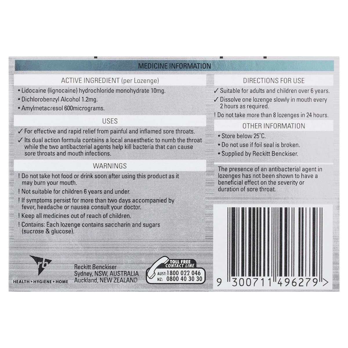 Thumbnail Strepsils Plus Anaesthetic Dual Action Menthol 36 Lozenges