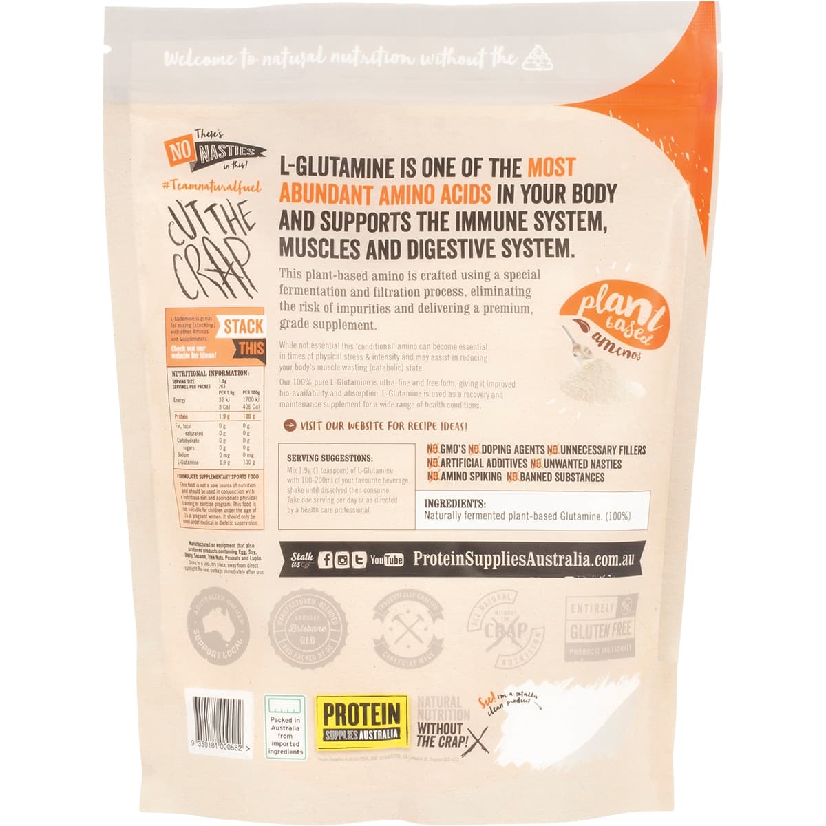 Thumbnail Protein Supplies Australia L-Glutamine 500G