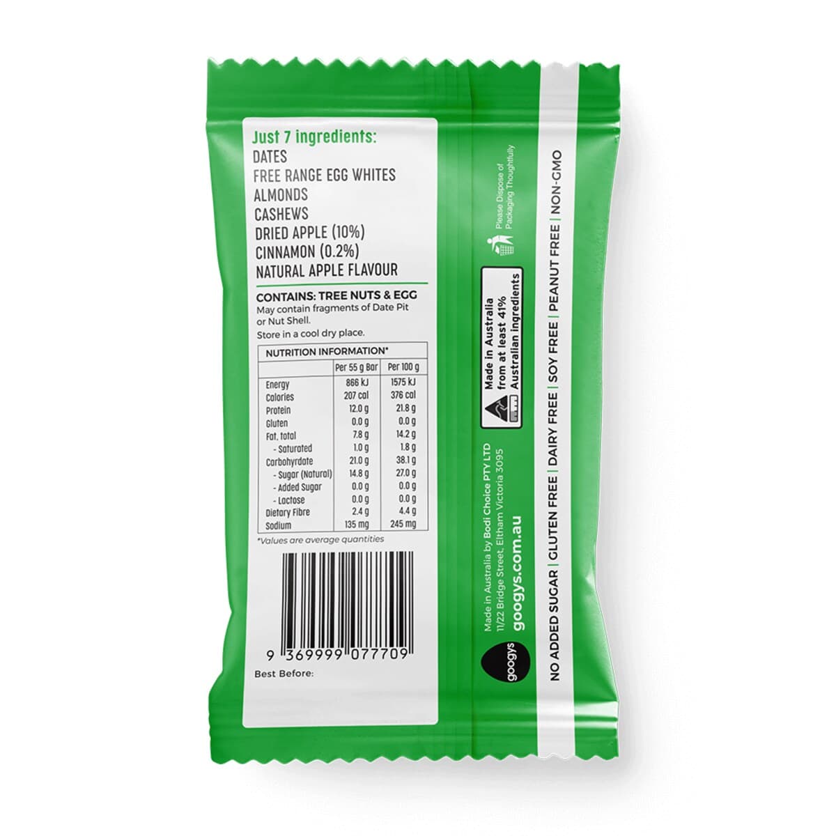 Thumbnail Googy's Good Egg Protein Bar Apple Cinnamon 55G