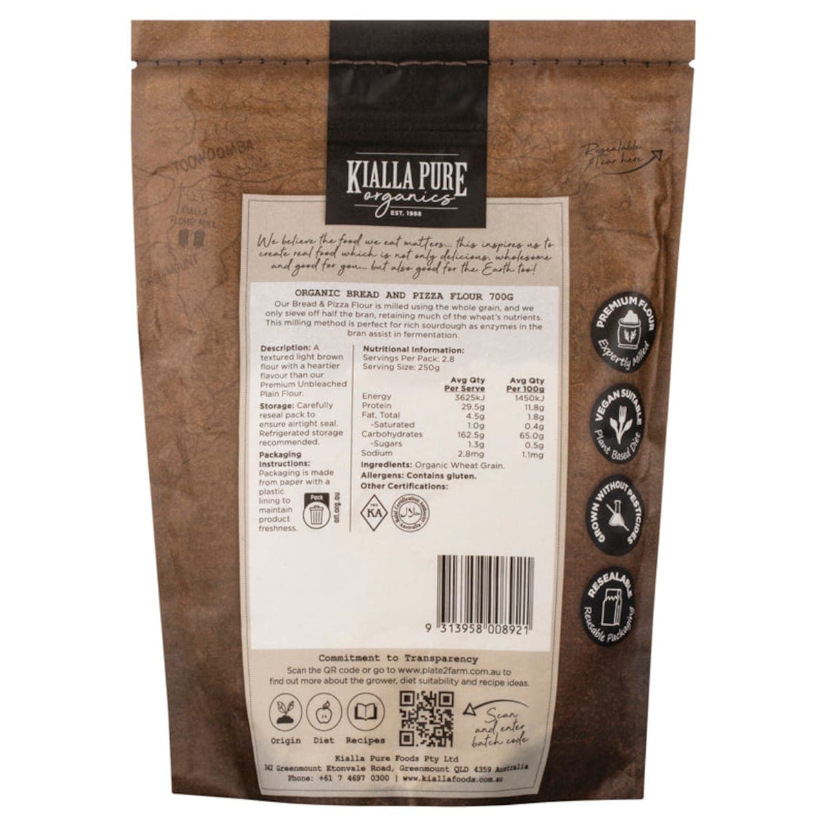 Thumbnail Kialla Organic Bread And Pizza Flour 700G