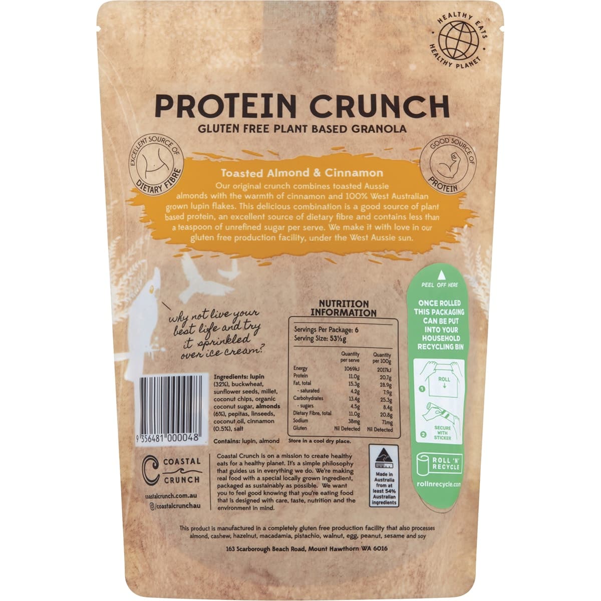 Thumbnail Coastal Crunch Protein Crunch Granola Toasted Almond & Cinnamon 320G