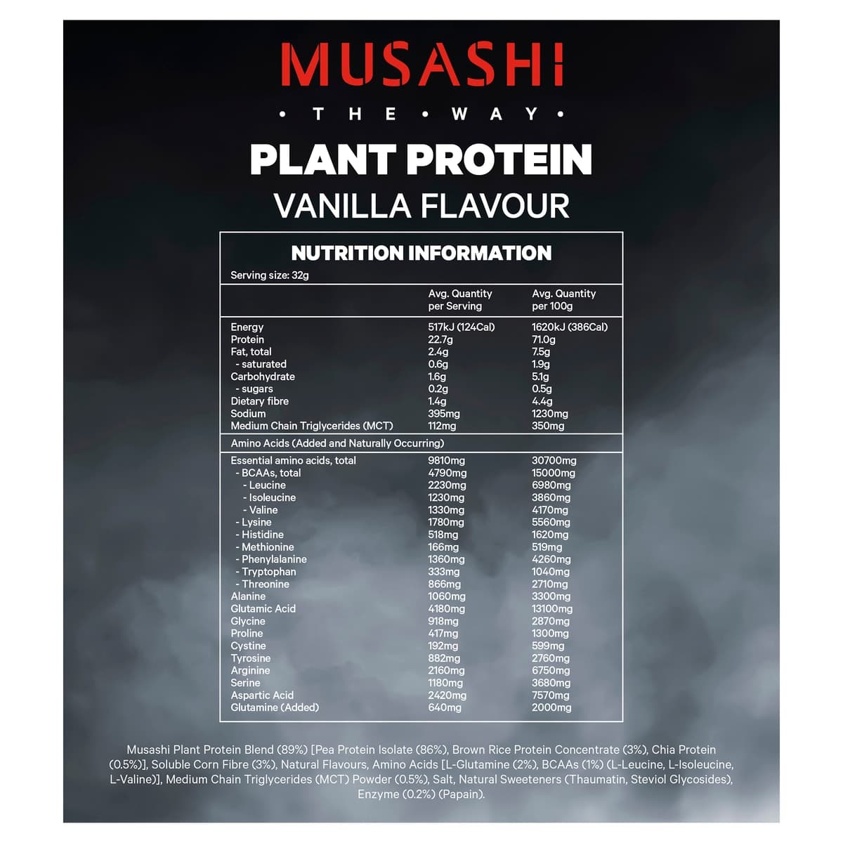 Thumbnail Musashi Plant Protein Powder Vanilla 2Kg