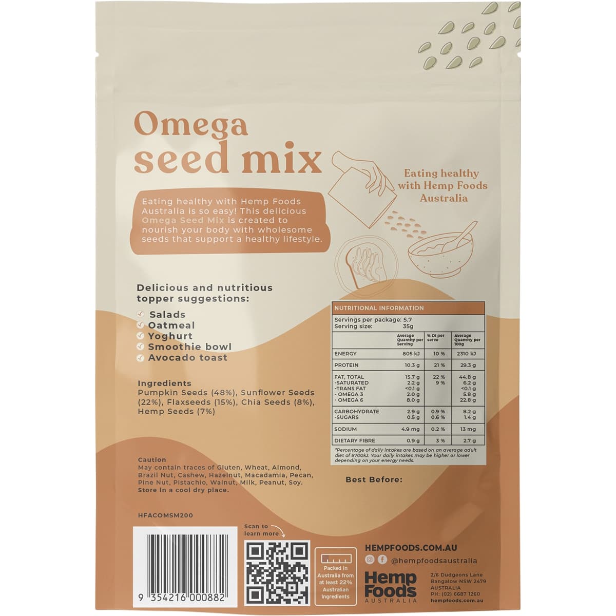 Thumbnail Hemp Foods Australia Omega Seed Mix 200G