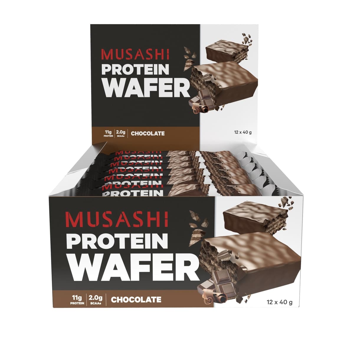 Thumbnail Musashi Chocolate Protein Wafer 12 X 40G