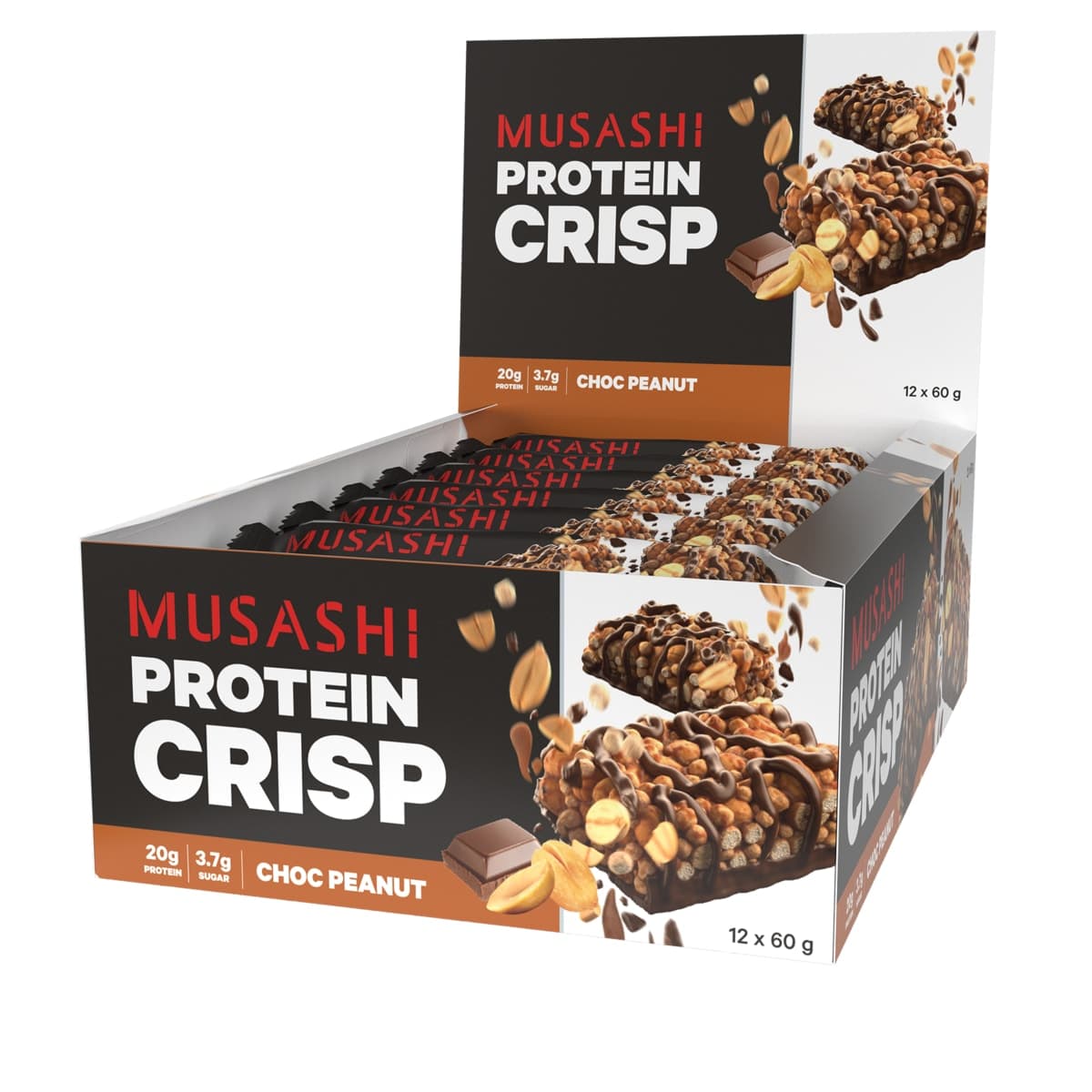 Thumbnail Musashi Choc Peanut Protein Crisp Bar 12 X 60G