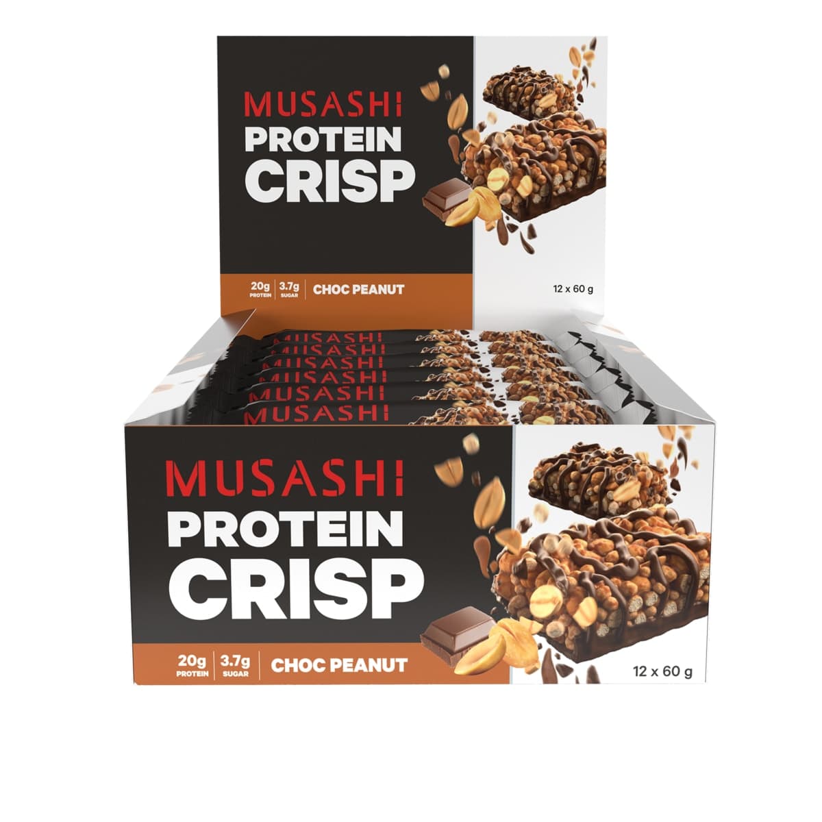 Thumbnail Musashi Choc Peanut Protein Crisp Bar 12 X 60G