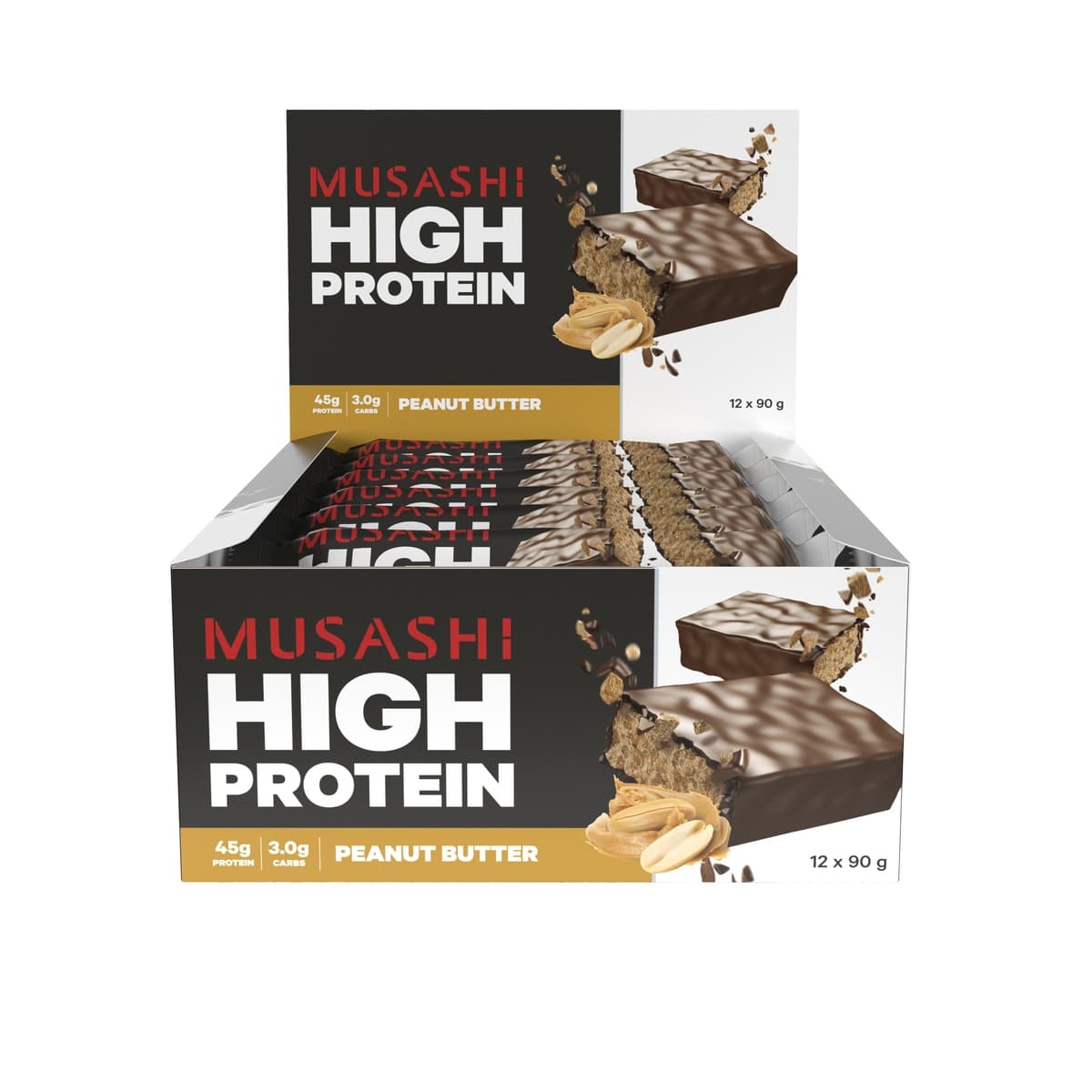 Thumbnail Musashi Deluxe High Protein Bar Peanut Butter 12 X 60G