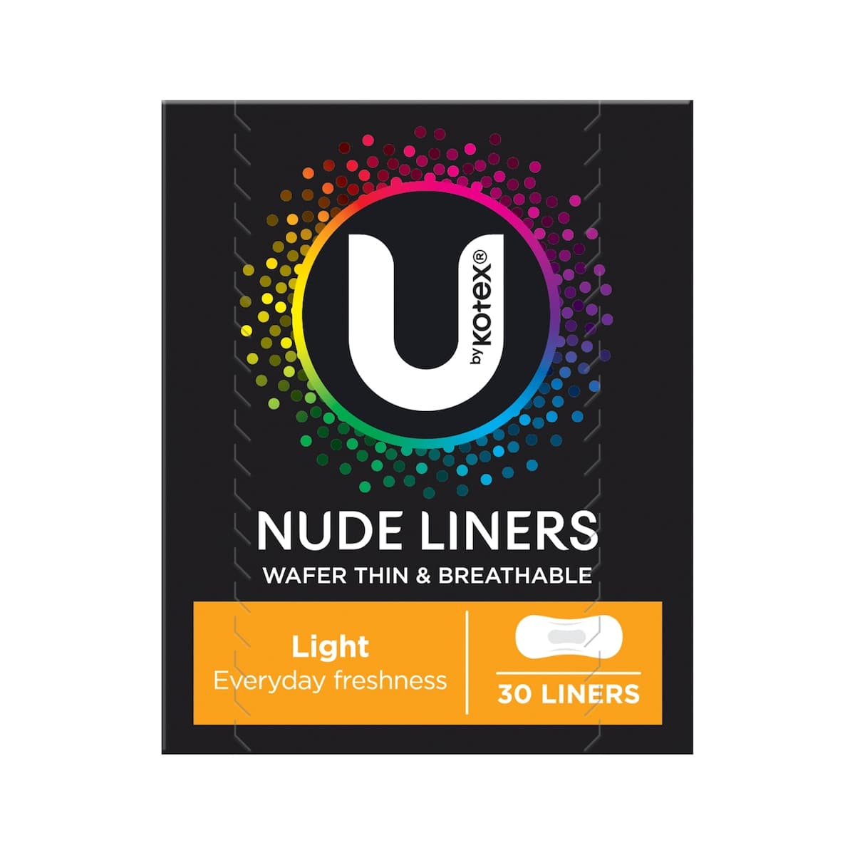 Thumbnail U By Kotex Everyday Liners Nude 30 Pack