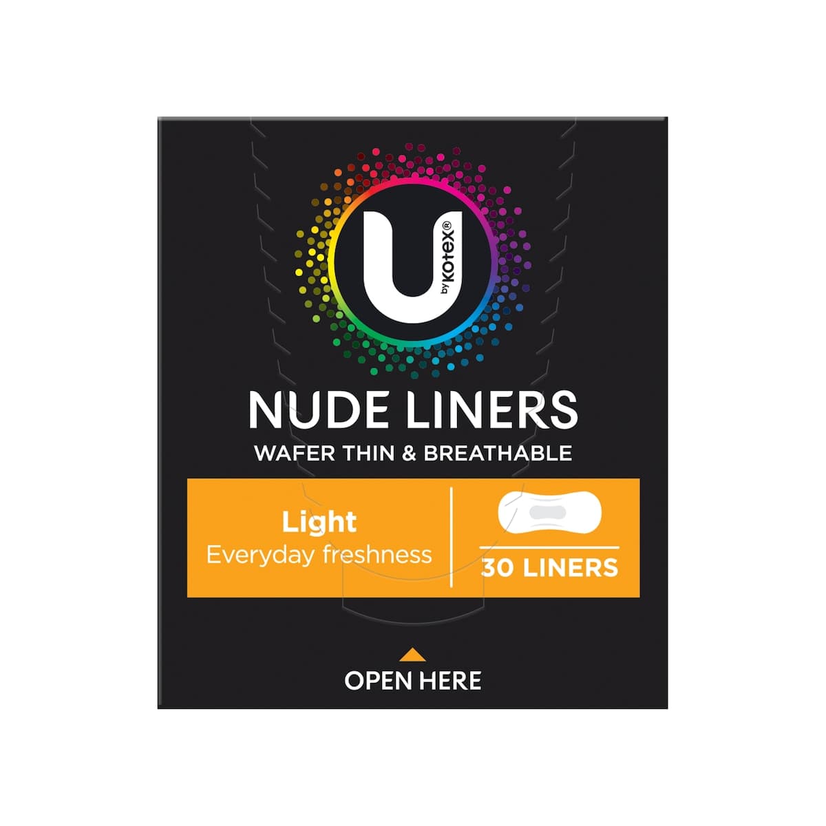 Thumbnail U By Kotex Everyday Liners Nude 30 Pack