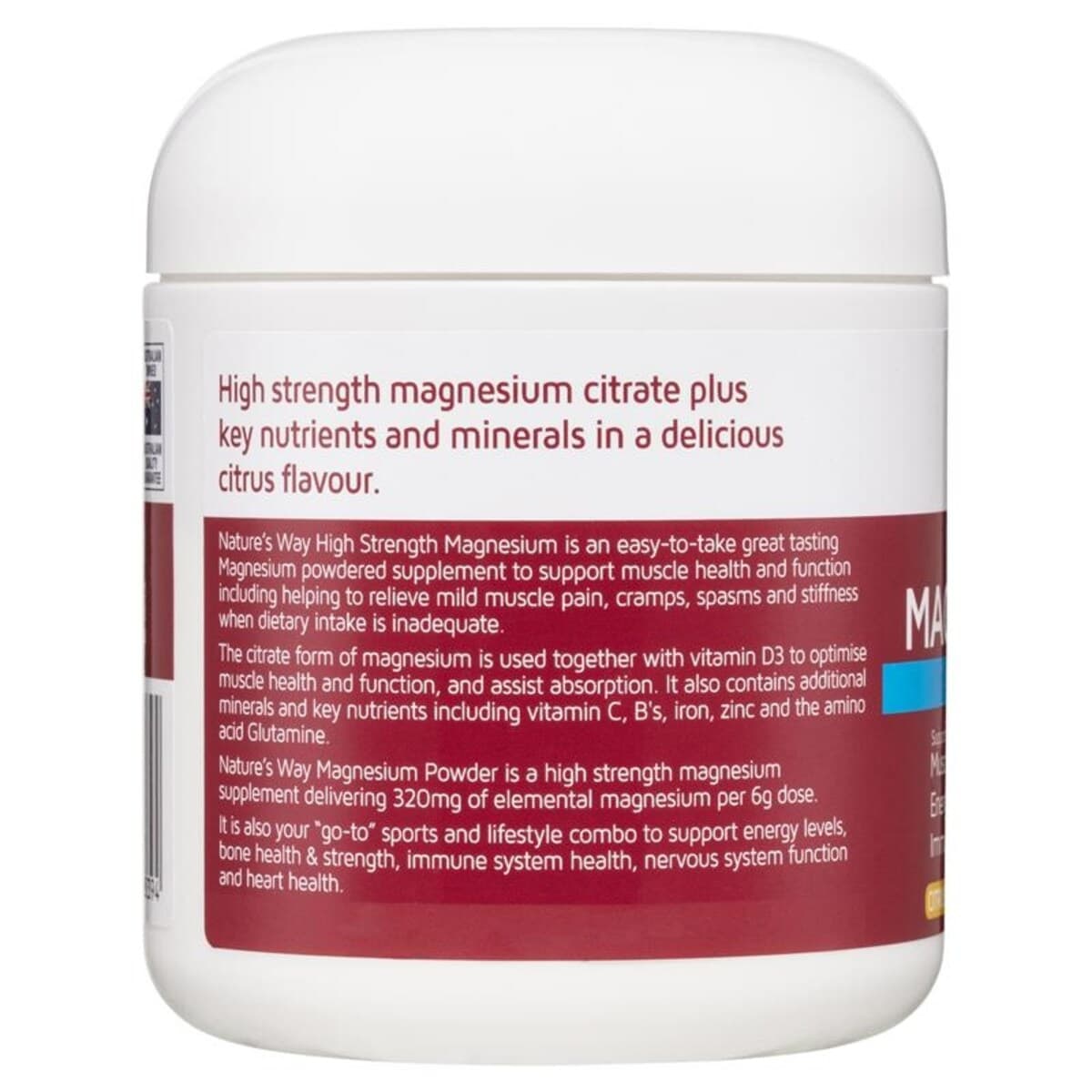 Thumbnail Natures Way High Strength Magnesium Powder Citrus 210G