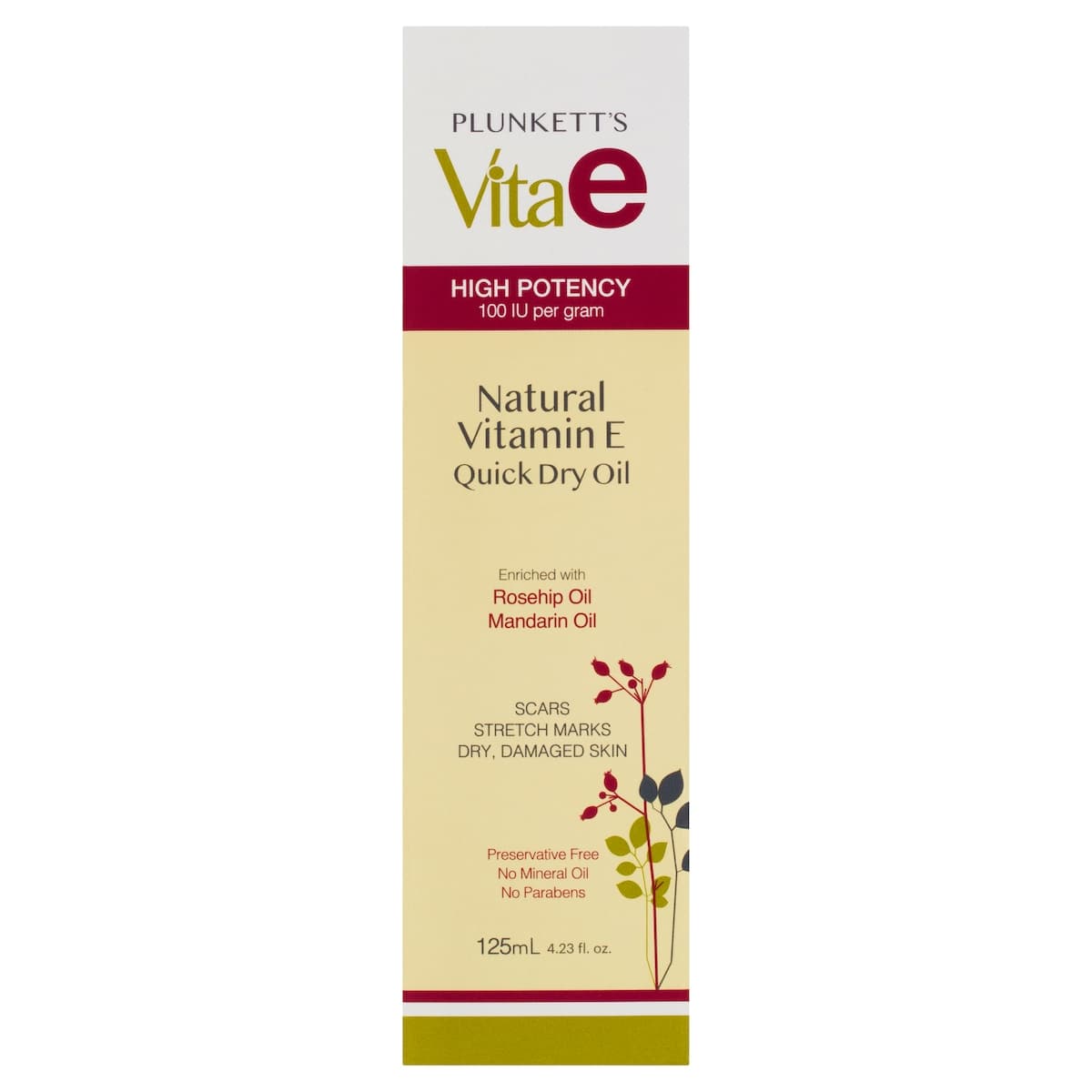 Thumbnail Plunketts Vitae Natural Vitamin E Quick Dry Oil 125Ml