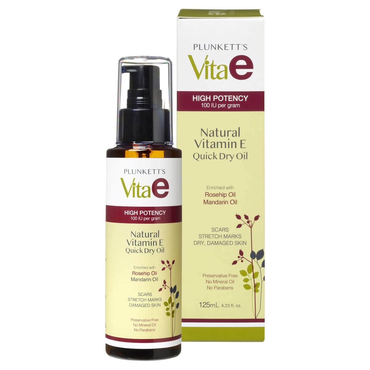 Thumbnail Plunketts Vitae Natural Vitamin E Quick Dry Oil 125Ml