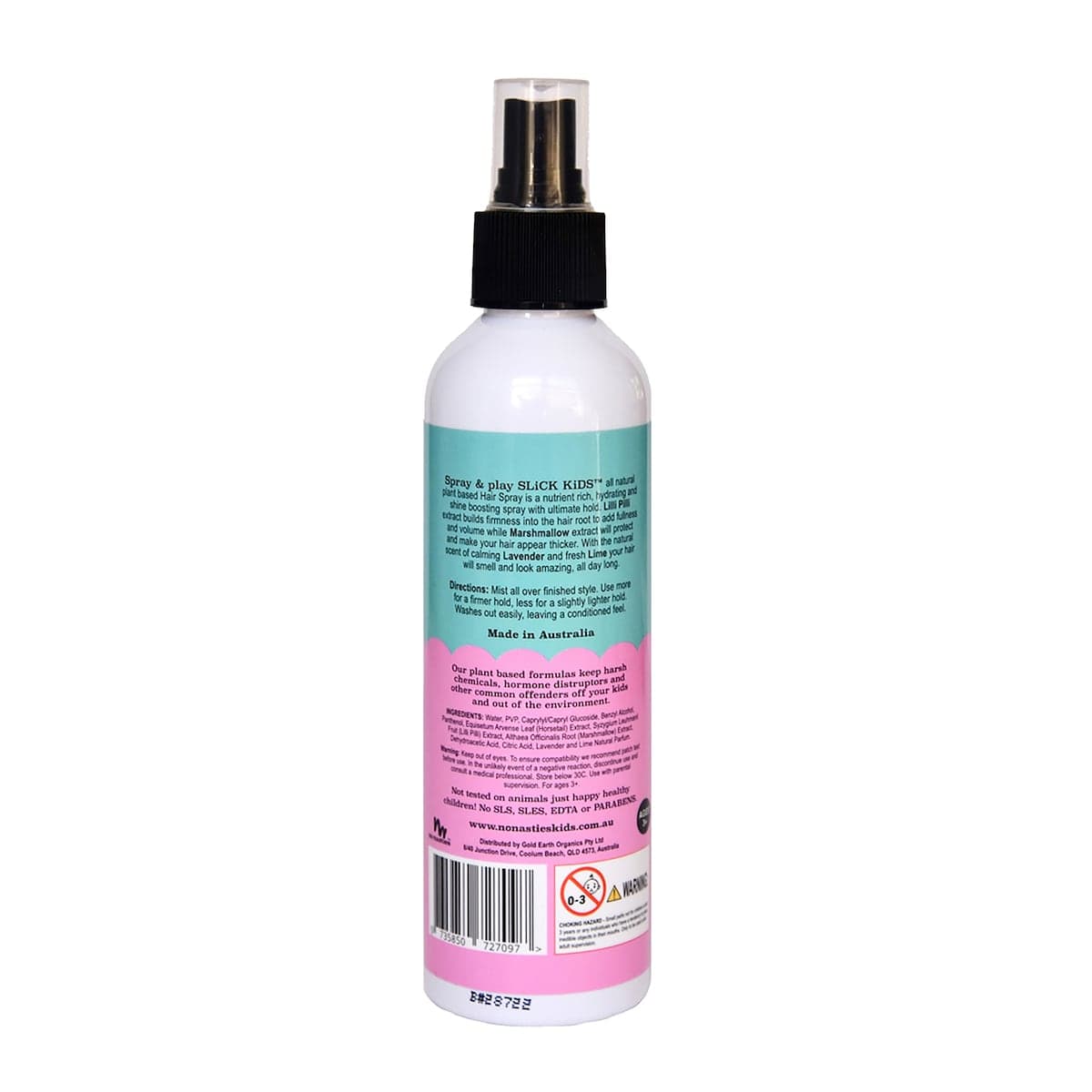 Thumbnail No Nasties Slick Kids Alcohol Free Hair Spray Lavender 200Ml