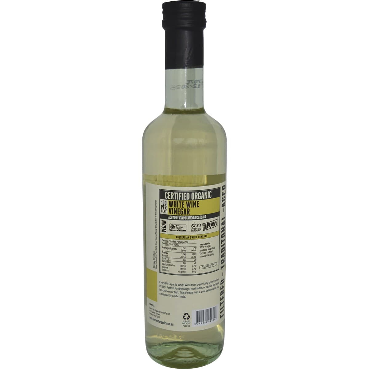 Thumbnail Every Bit Organic Raw White Wine Vinegar 500Ml