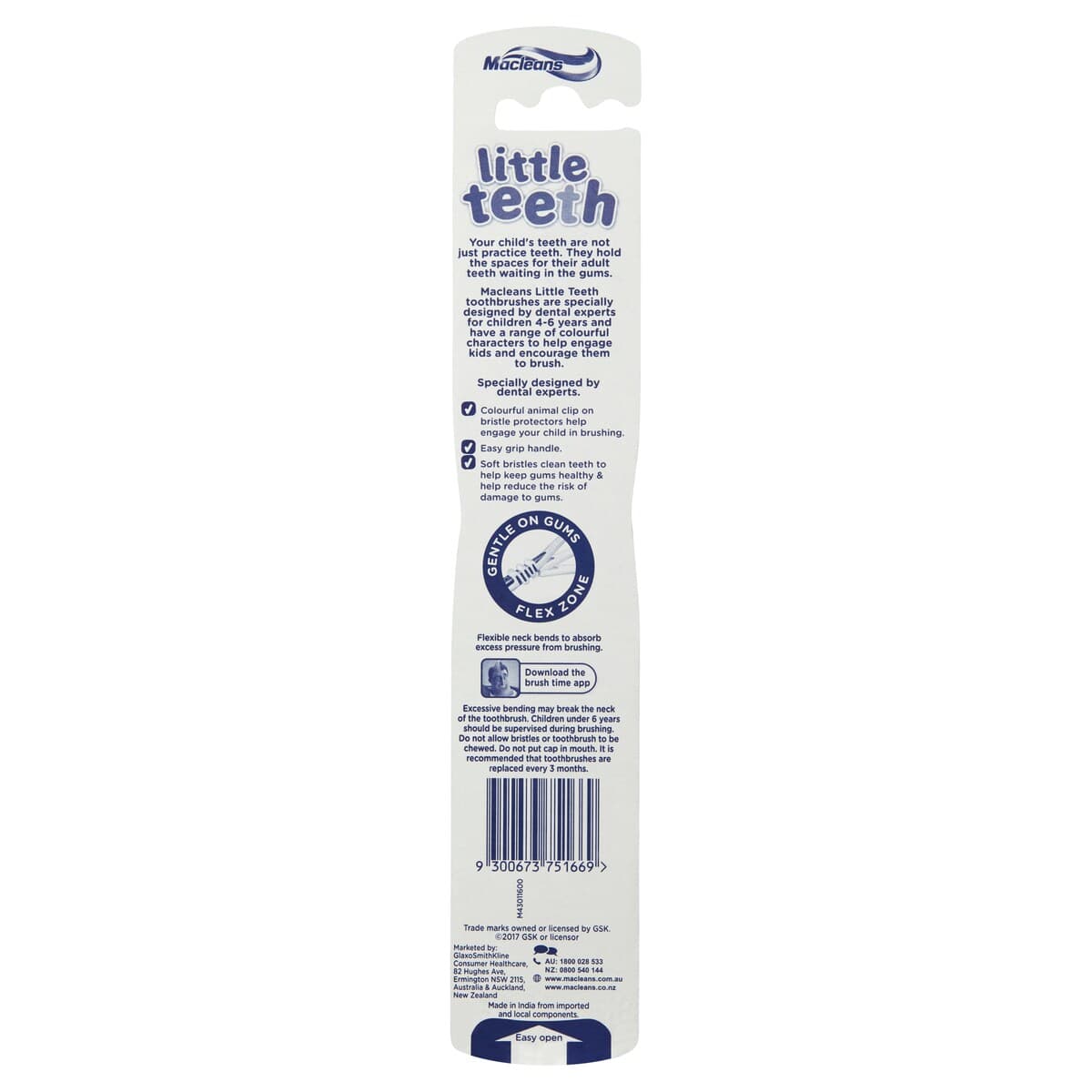 Thumbnail Macleans Toothbrush Little Teeth 4 - 6 Years 1 Brush (Colours Selected At Random)