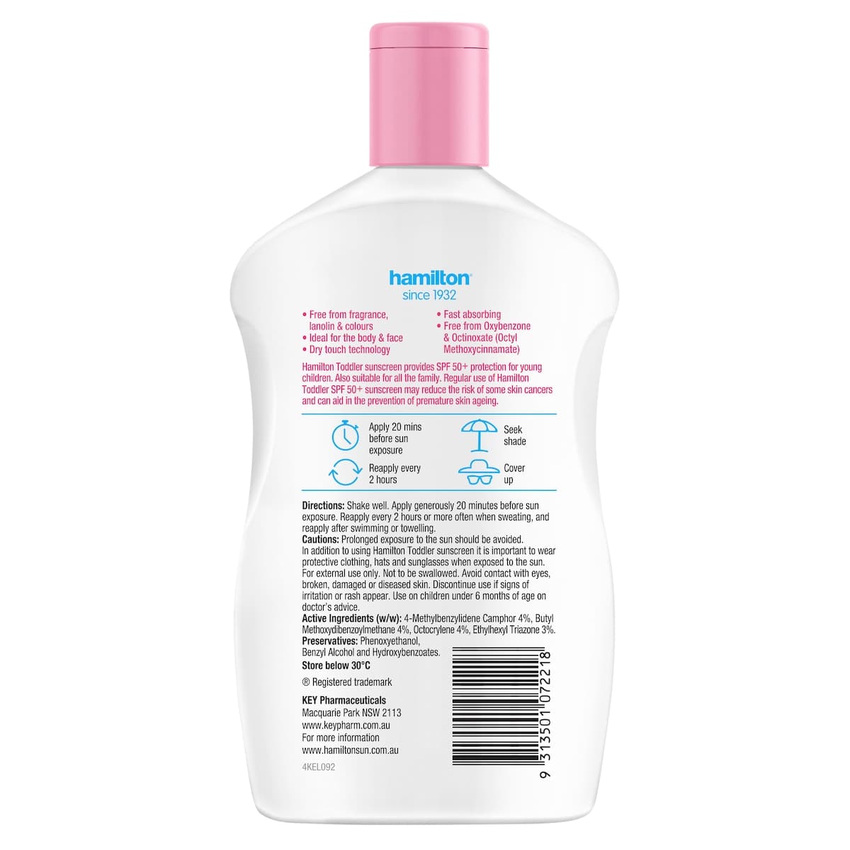 Thumbnail Hamilton Sunscreen Baby & Toddler Lotion Spf50 250Ml