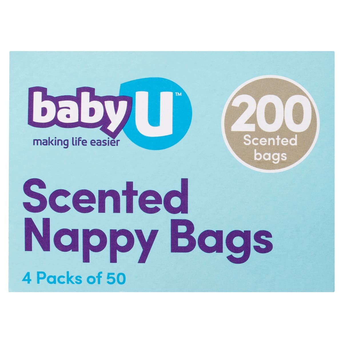 Thumbnail Baby U Scented Nappy Bags 200 Pack