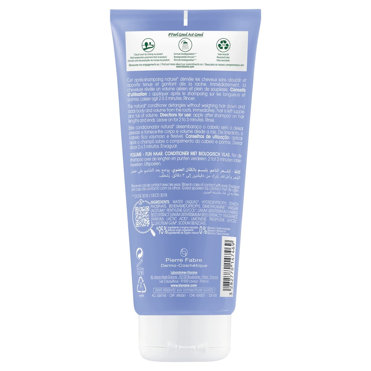 Thumbnail Klorane Volumising Conditioner With Organic Flax 200Ml