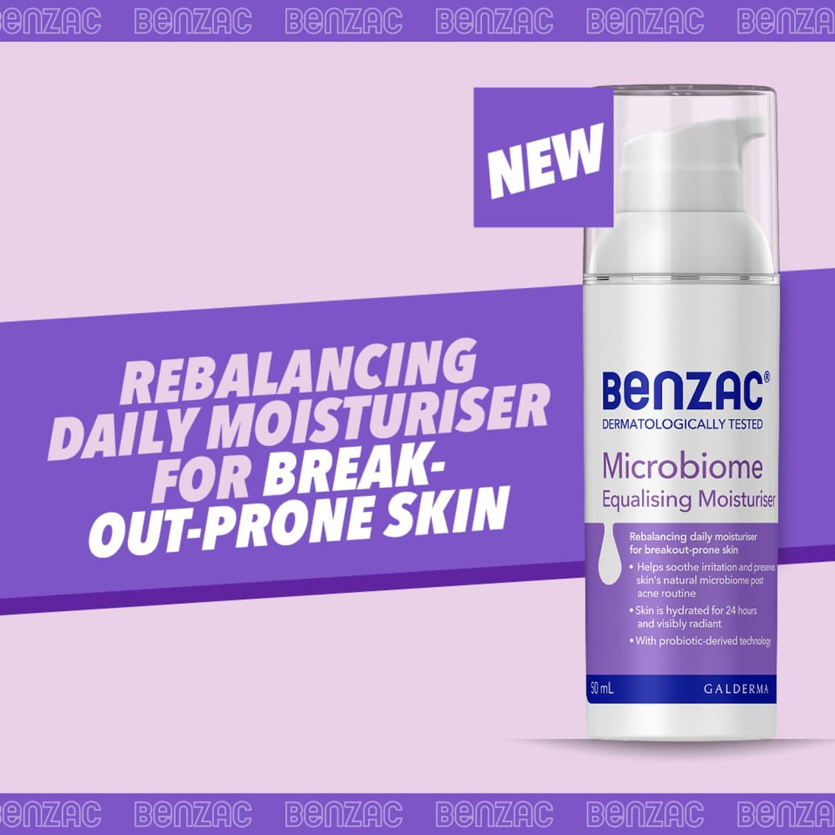 Thumbnail Benzac Microbiome Equalising Moisturiser 50Ml