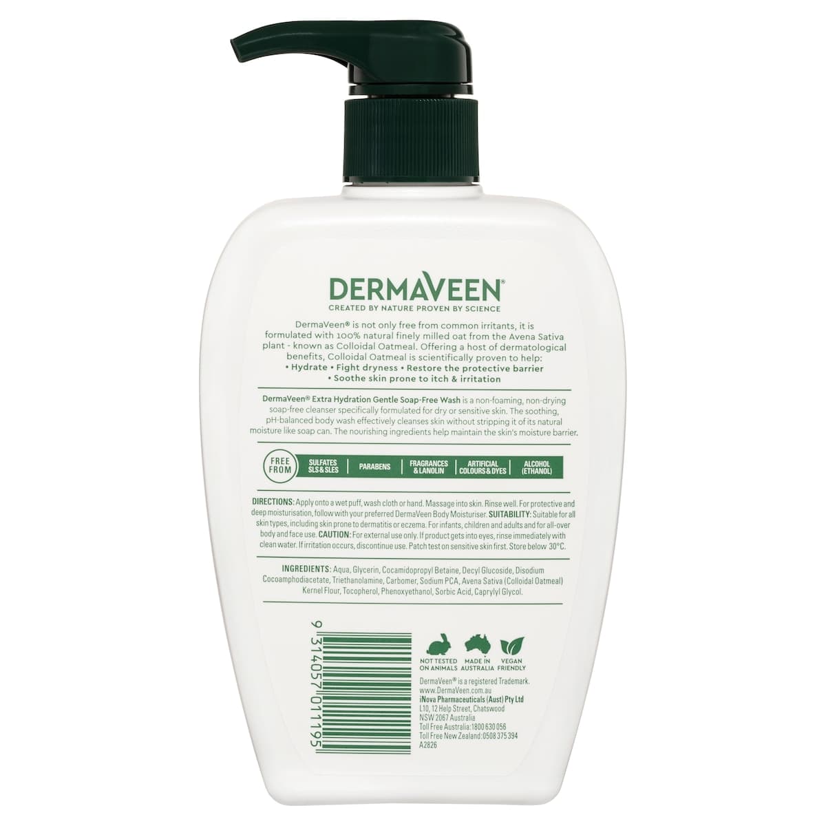 Thumbnail Dermaveen Extra Hydration Gentle Soap Free Wash 500Ml