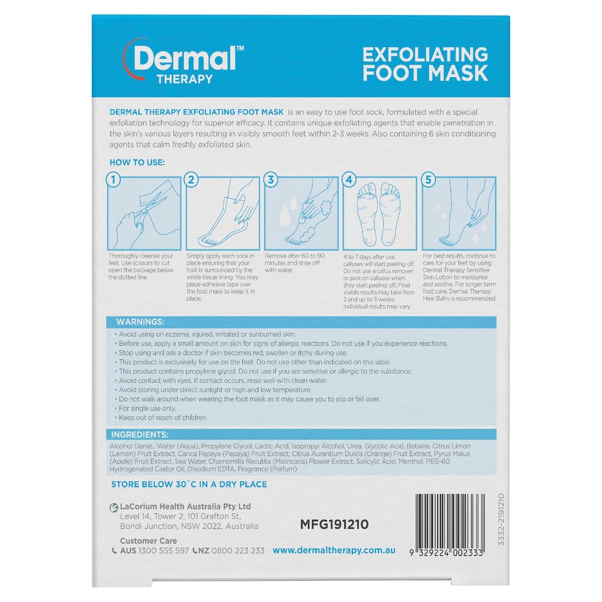 Thumbnail Dermal Therapy Exfoliating Foot Mask