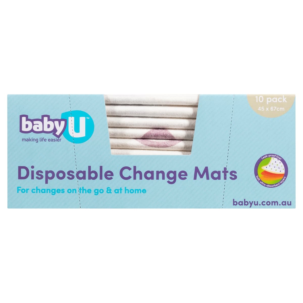 Thumbnail Baby U Disposable Change Mats 10 Pack