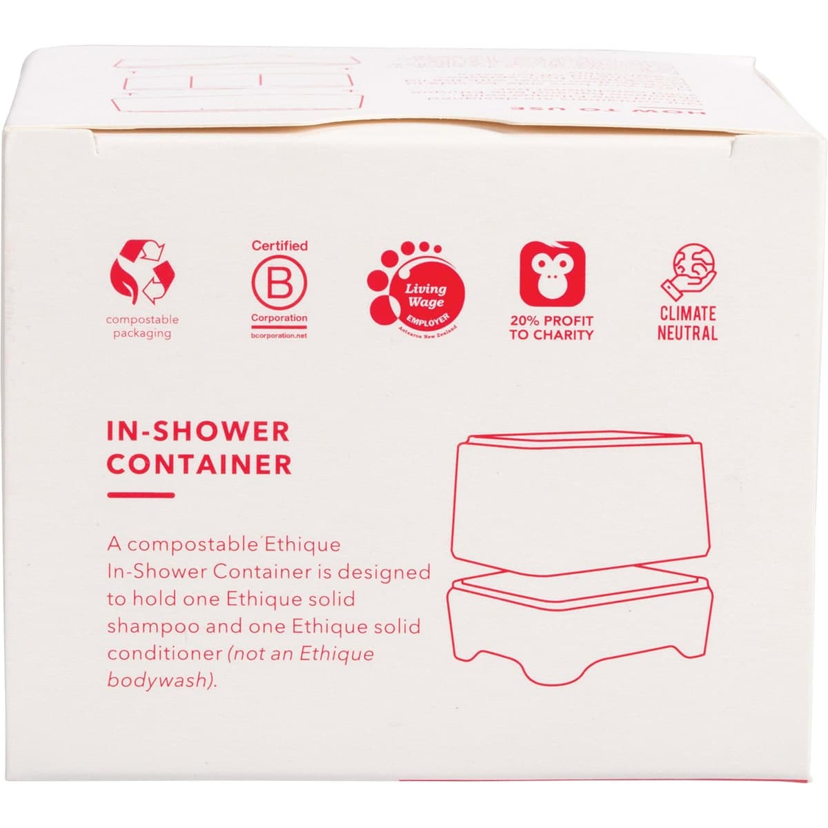 Thumbnail Ethique Bamboo & Cornstarch Shower Container White 1 Pack