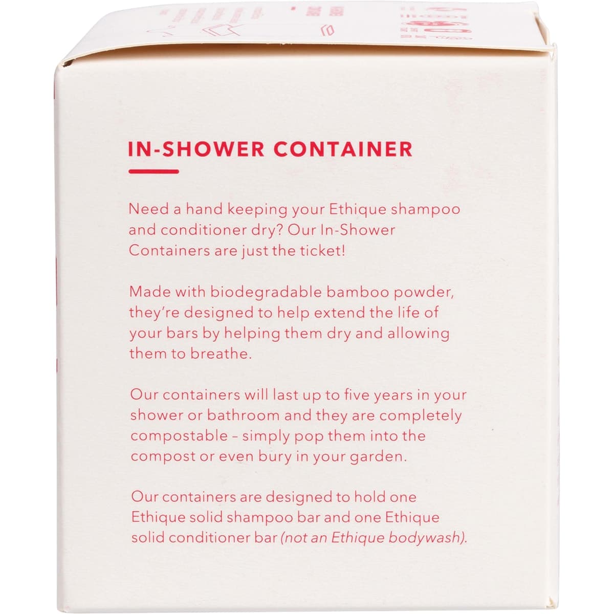 Thumbnail Ethique Bamboo & Cornstarch Shower Container White 1 Pack