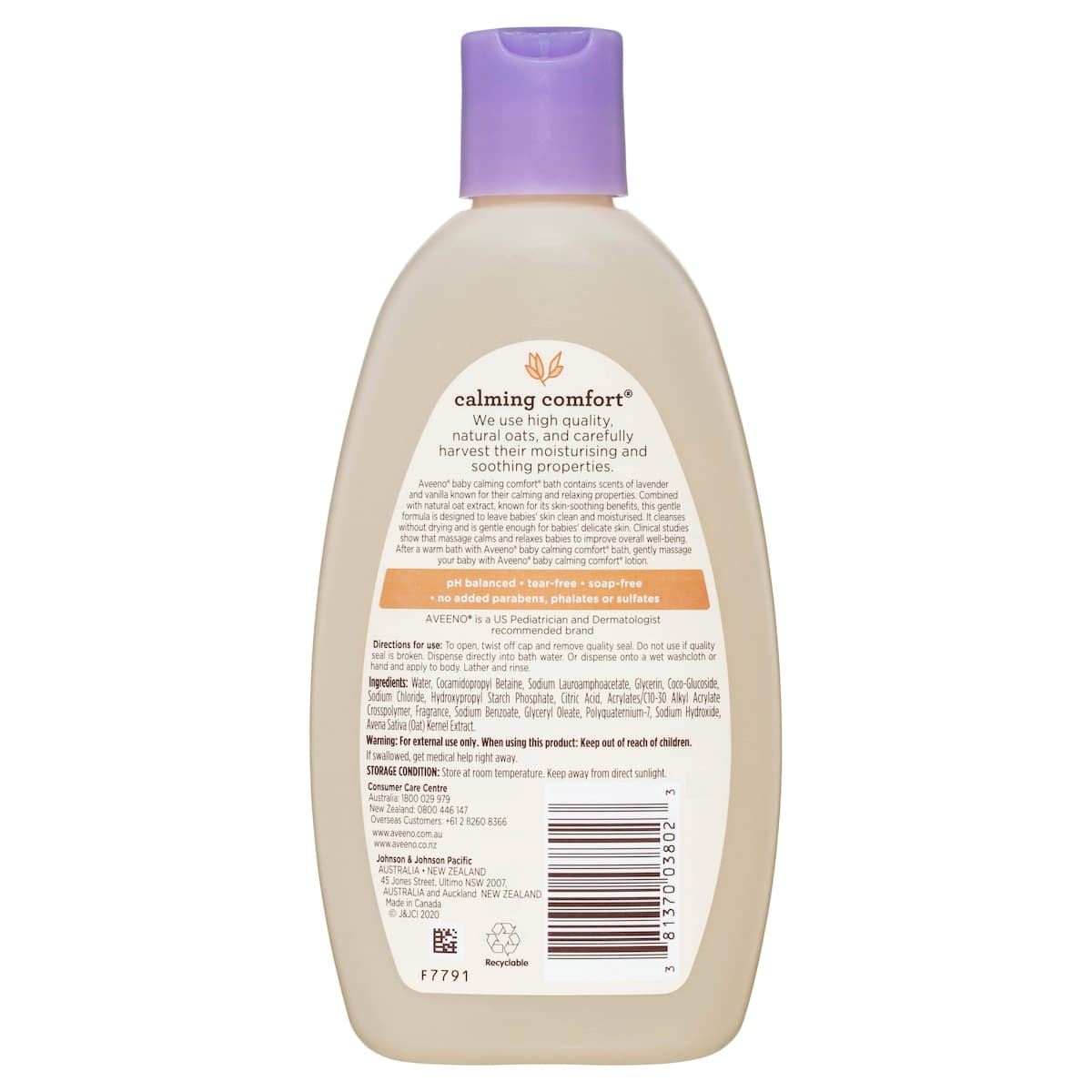 Thumbnail Aveeno Baby Calming Comfort Bath Wash 236Ml