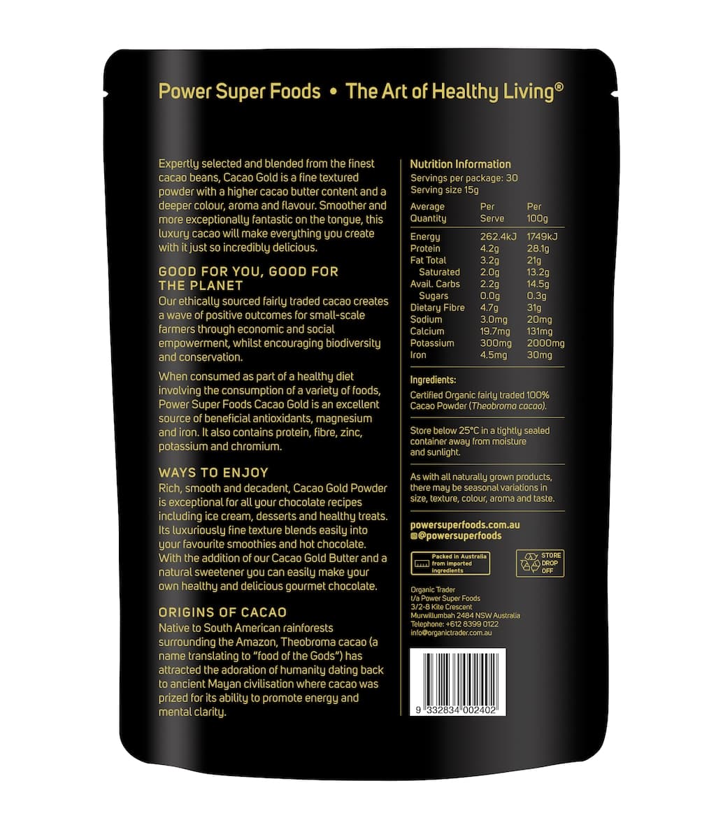 Thumbnail Power Super Foods Cacao Gold Powder 225G