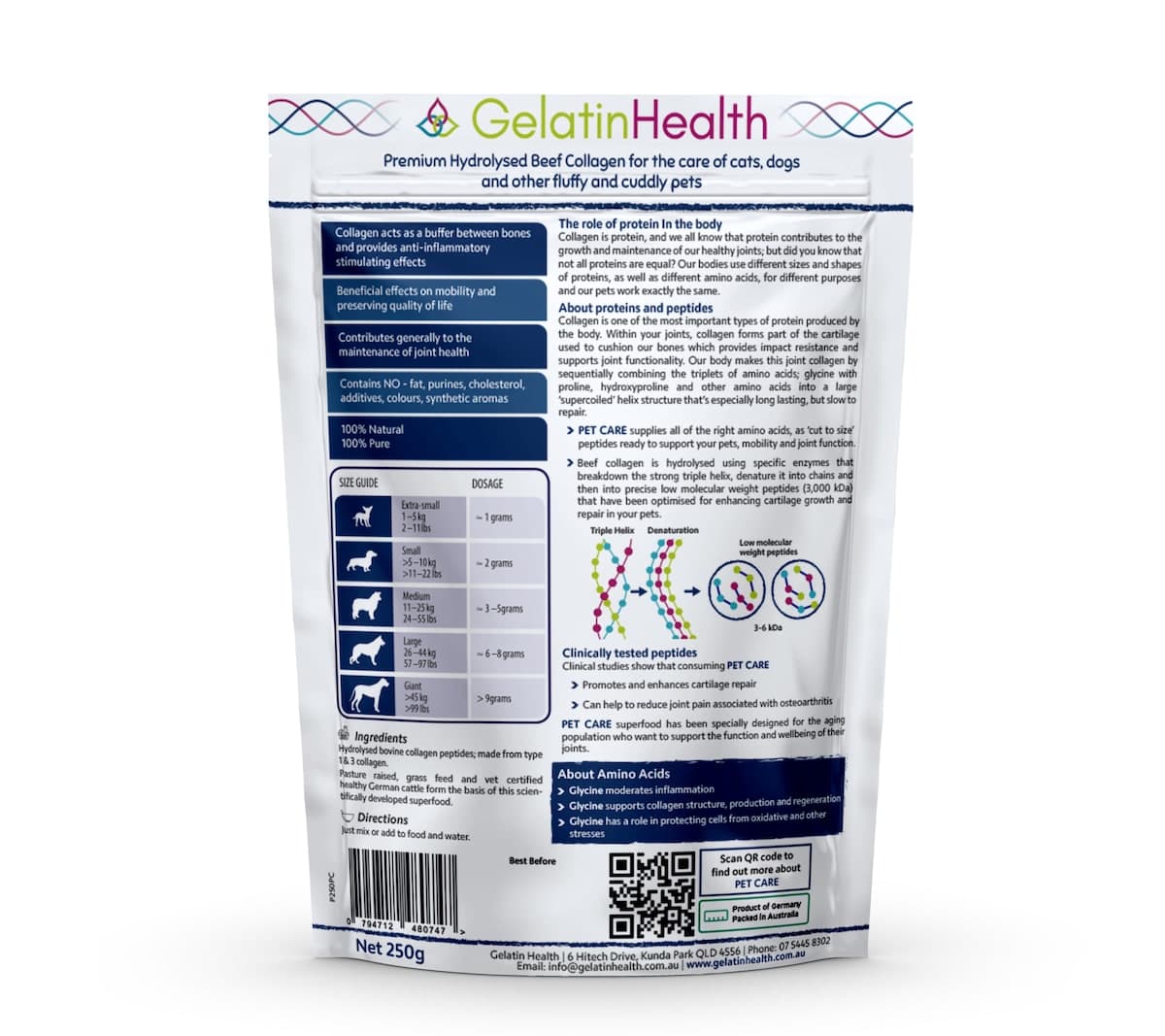 Thumbnail Gelatin Health Pet Care Collagen 250G