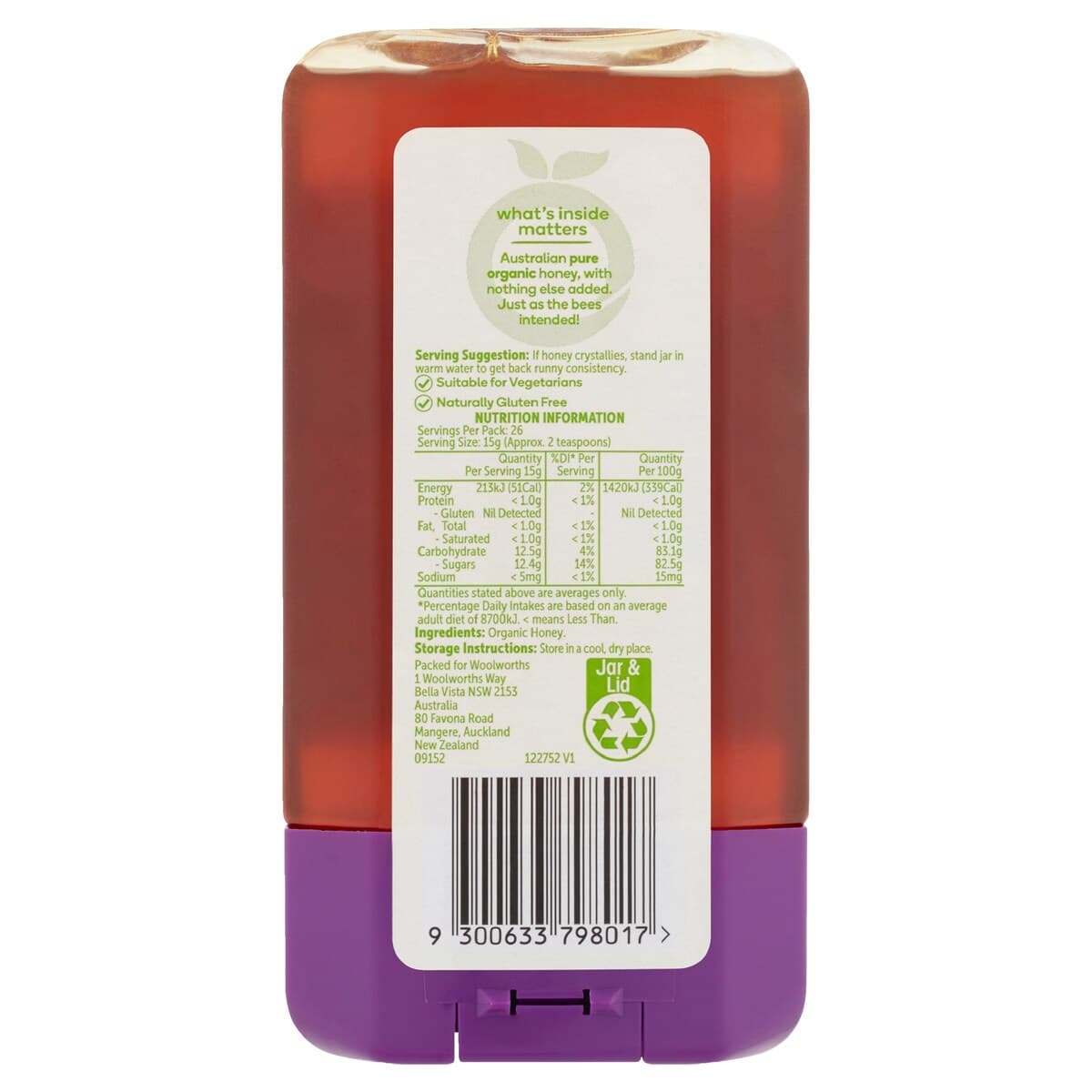 Thumbnail Macro Organic Pure Australian Honey 400G