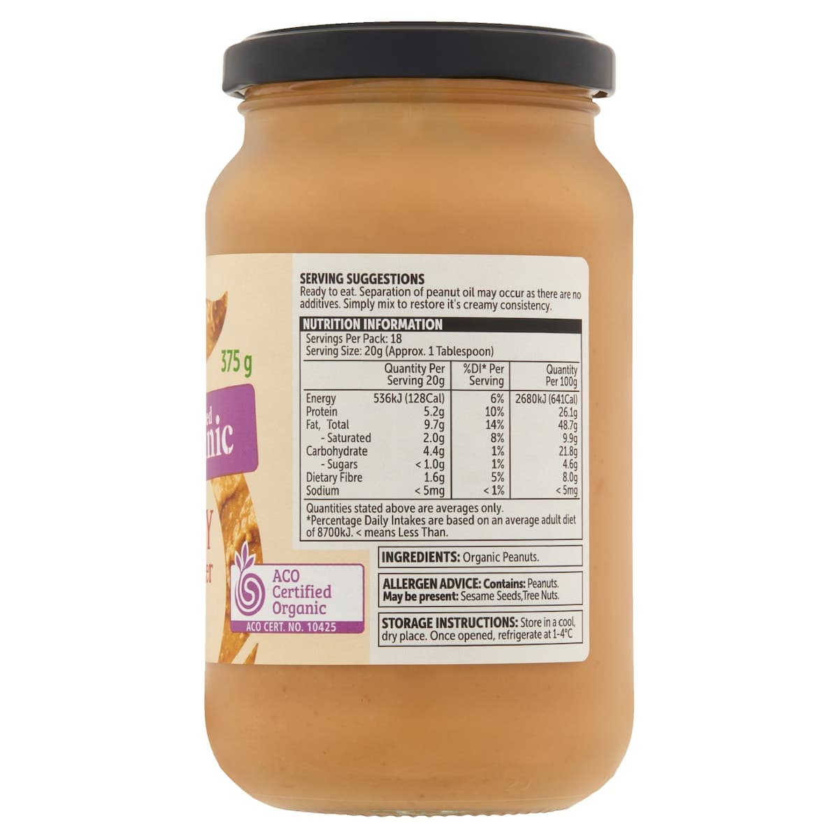 Thumbnail Macro Organic Crunchy Peanut Butter 375G