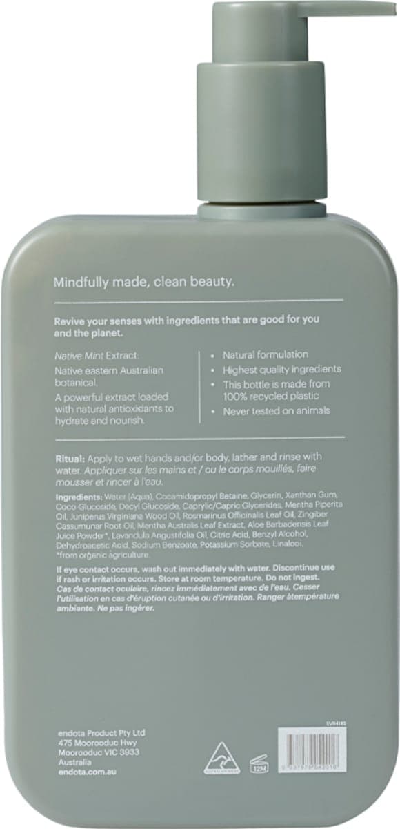 Thumbnail Endota Clean Native Mint & Cedarwood Hand & Body Wash 500 Ml