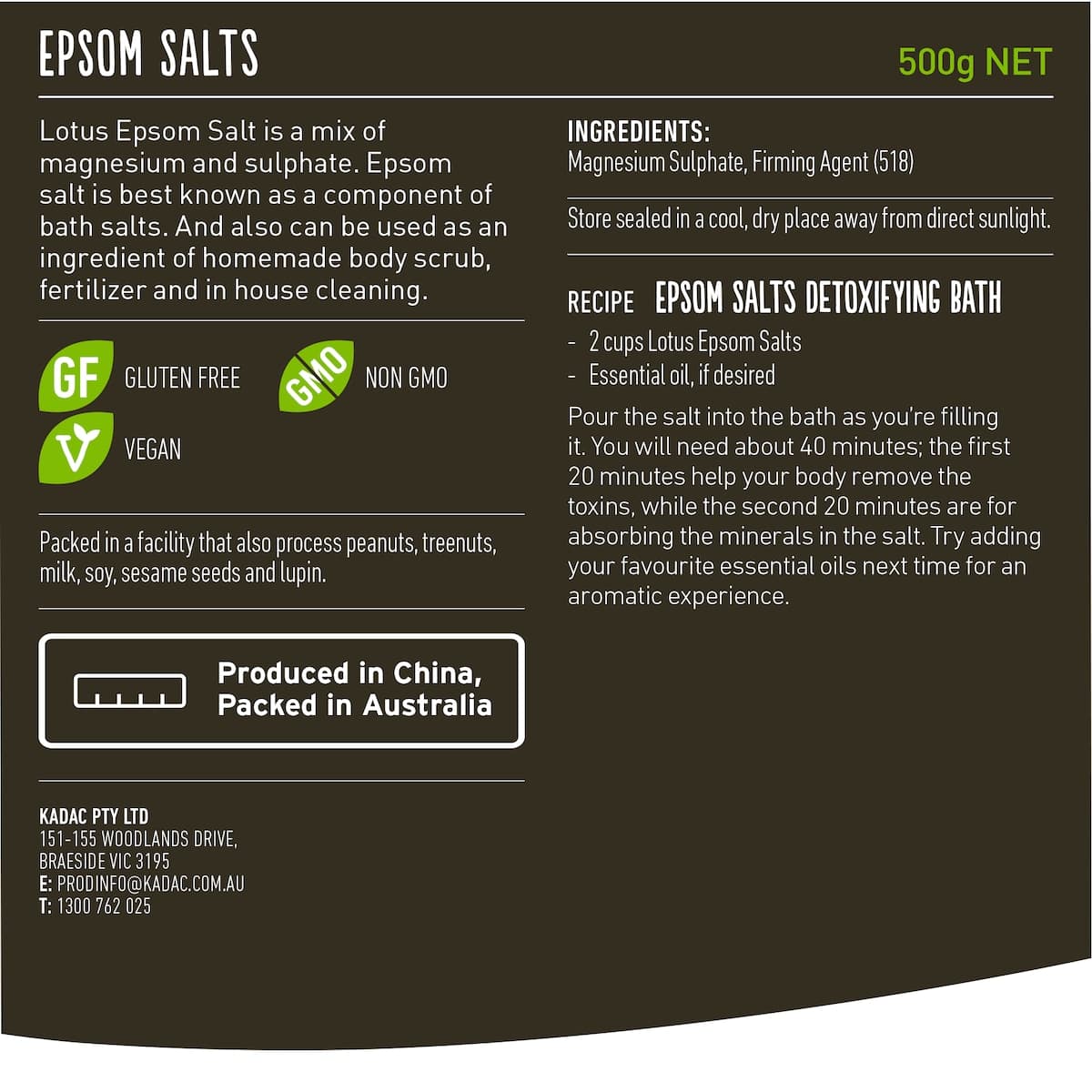 Thumbnail Lotus Epsom Salts 500G