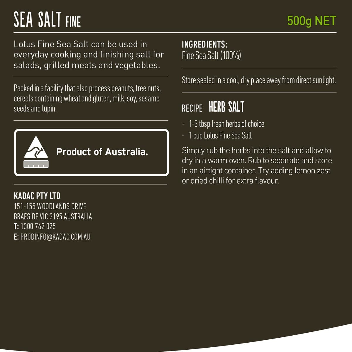 Thumbnail Lotus Fine Sea Salt 500G