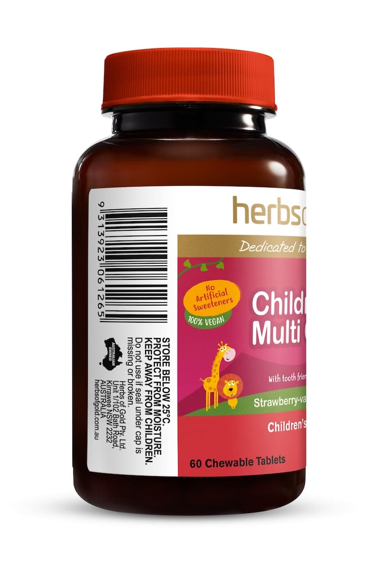 Thumbnail Herbs Of Gold Childrens Multi Care 60 Chewable Tablets