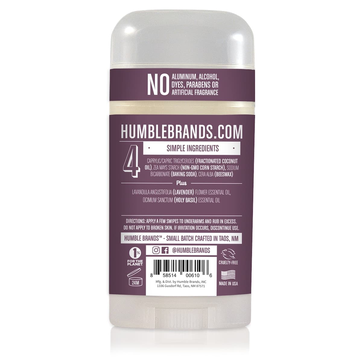 Thumbnail Humble Brands Original Formula Deodorant Lavendar And Holy Basil 70G