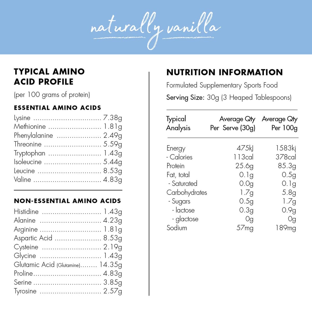 Thumbnail At Health Australia Naturally Vanilla Grass-Fed Whey Protein Isolate 450G